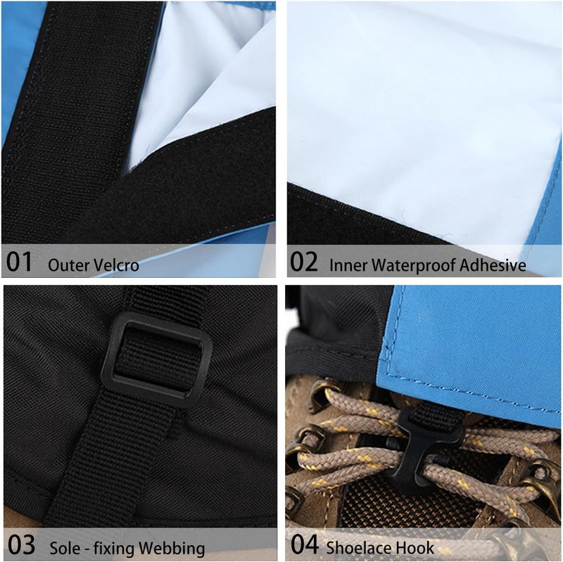 Wind Tour Winter Snow Gaiters for Hiking - Waterproof Ankle Covers for Snow Trekking, Skiing - Universal Fit Men Women - Image 4
